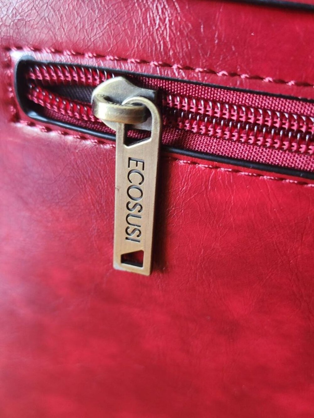 NWT Gorgeous Ecosusi Vegan Leather Briefcase with Handle and Shoulder Strap - Picture 4 of 7